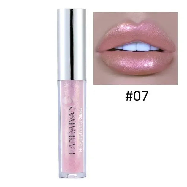 Liquid Crystal Glow Lip Gloss Laser Holographic Lip Tattoo Lipstick Pigment Glitter Lipgloss Lip Plumper Gloss Makeup