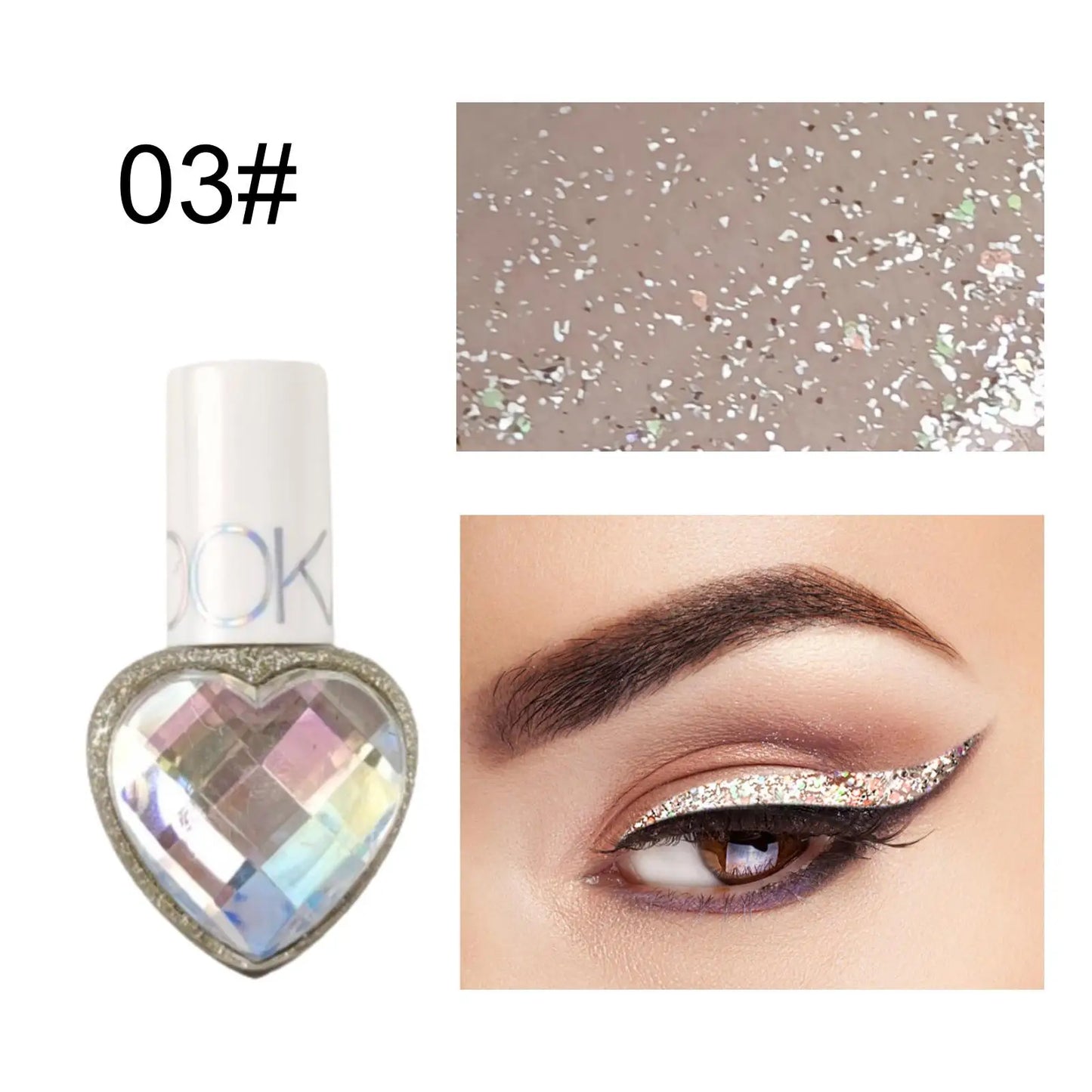 1PC Fine Shimmer, Glitter, High Pigmentation, Silky, Non-sticky, Multi-color Eyeliner,Suitable for Music Festivals and Parties