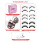 MAGEFY 3 Pairs Magnetic Eyelashes with Applicator Glue Free Reusable Magnetic Lashes Multiple Styles Natural Anime Magnetic Lash
