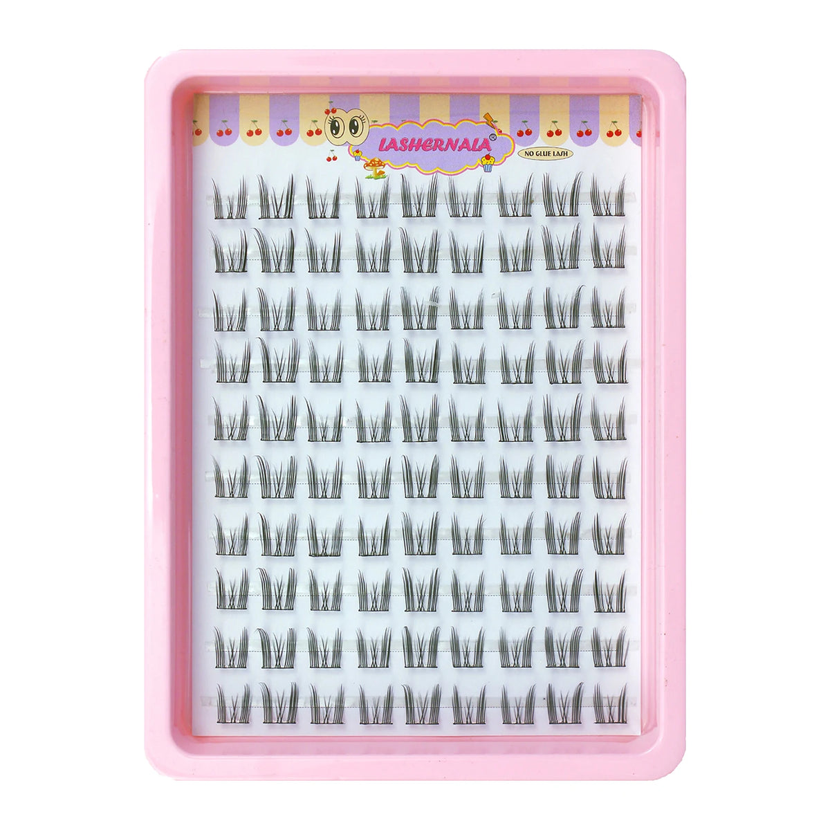 10 Rows Cat Eye Single Cluster Fake Eyelashes Natural Cosplay Makeup False Eyelashes Self-adhesive Natural Wispy Lash Extension