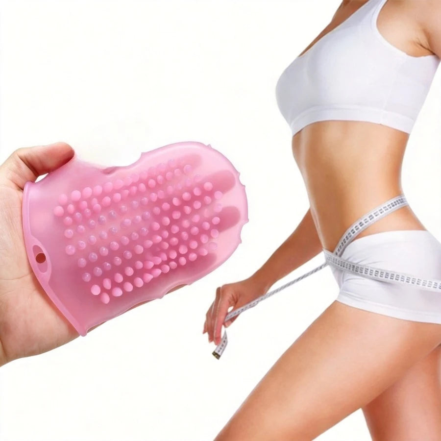 Silicone Bath Massage Glove Brush for Whole Body Exfoliating Cleansing Shower Scrub Soft Bristle Skin Renewal Spa Body Care Tool