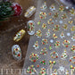Christmas Nail Stickers Snowflake Nail Art Stickers Metal Silver Self-Adhesive Nail Decals ChristmasTree Winter Manicure Sliders