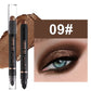 12-color Double Tip Eyeshadow Pen Set Metallic High Gloss Smudger Brighten Eye Makeup Pencil Shining Brown Eye Shadow Cosmetics