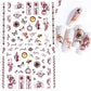 1pcs Sakura Flower 3D Nail Stickers White Cherry Blossom Nail Art Decals Spring Summer Adhesive Slider Decor Wedding Manicure