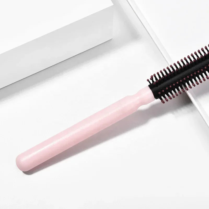 Mini Round Roll Style Hair Comb Professional Detangling Hair Brush Anti Static Scalp Massage Combs Barber Home Hair Styling Tool