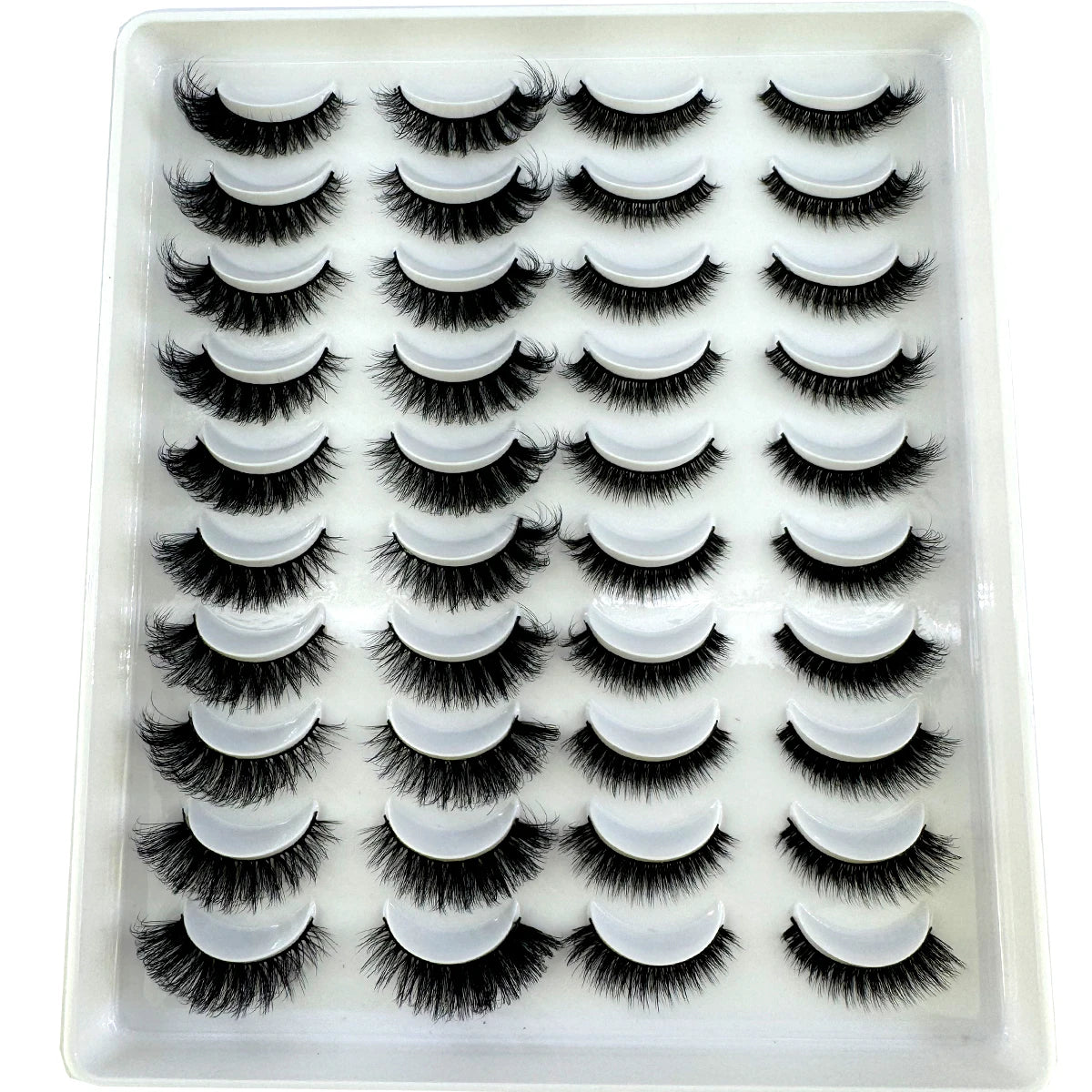 2023 New 20 pairs natural long 3D mink false eyelashes fake lashes makeup kit Mink Lashes extension eye lashes short eyelashes