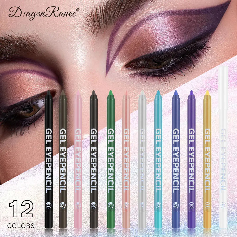 12 Colors Long-lasting Eye Liner Pencil Waterproof Pigment Eyeliner Pen Women Cosmetics Gel Eye Shadow Pencil Makeup Tools