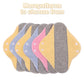 6Pcs Diaper Washable Menstrual Cloth Pads Reusable Graphene Sanitary Napkin Soft 23CM Nursing Pad for Women Pantyliner