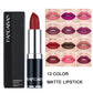 HANDAIYAN 12 Color Velvet Matte Lipstick Sexy Red Pink Lip Tint Non-stick Cup Lip Gloss Moisturizing High Pigment Lips Cosmetics