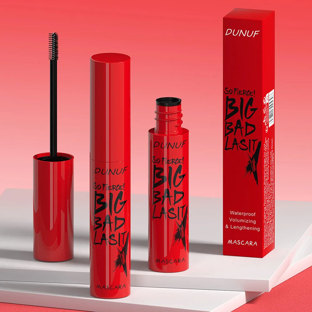 DUNUF Long-Lasting Mascara 1 Pcs Waterproof Sweat-Proof Non-Smudging Thin Thick Curling Beginner Friendly Makeup Product