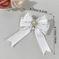 4pcs Pearl Lace Bow Hair Clip, Multi-color Satin Lolita Headpiece, Retro Sweet and Beautiful Style Hair Accessory
