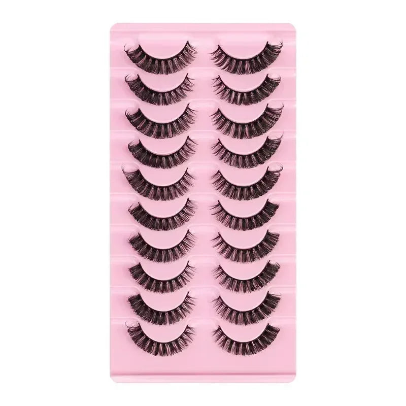 10Pairs 3D Mink Lashes Russian Strip Lash Dramatic False Eyelashes Faux Cils Makeup Wholesale Fake Eyelash Extension