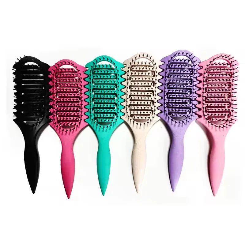 Curl Define Styling Brush Hollow Out Detangling Hair Brush Tangled Wet Curly Hair Comb Shaping Curls Barber Hairdressing Tools