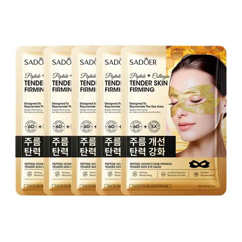 SADOER Caffeine Golden Peptide Eye Mask Anti Dark Circle Moisturizing Anti wrinkle Anti-aging Eye Patches Korean Skin Care