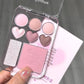 8-color Love Heart Eyeshadow Palette Pearly Glitter Shiny Highlighter Shadow Shimmer Gray Pink Blush Eyeshadow Brighten Make Up