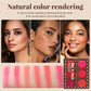 6 Colors Waterproof Matte Blush Palette Medium Buildable Coverage Long-Lasting Natural Finish Light and breathable,