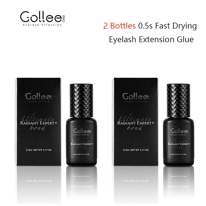Gollee 0.5s Fast Dry Lash Extension Glue Pro Eyelashes Adhesive Glue Waterproof Grafting Eyelash Super Bonder for Salon Makeup