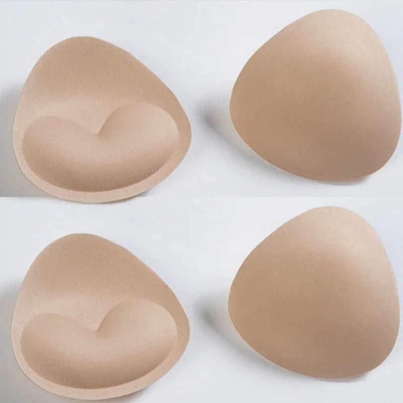 Swimwear Silicone Bra Inserts Push Up Padded Thick Sponge Breast Lift Pads Women Breathable Swimsuit Bikini Cup Enhancer