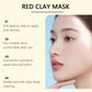 HOYGI Red Clay Mud Mask Deep Cleansing Oil Control Balance Antioxidan Shrink Pores Remove Blackheads Refreshing Facial Mask