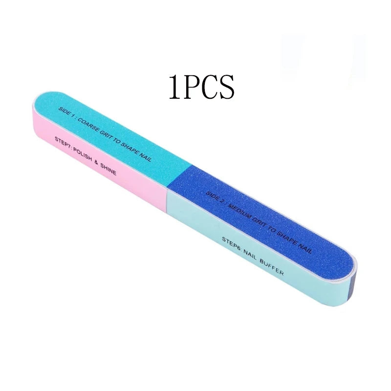 7 Sides Nail Buffers Files Professional Polisher for Nail Art Manicure Polishing Block Buffing Accessories Cream Tools 7 Sides N