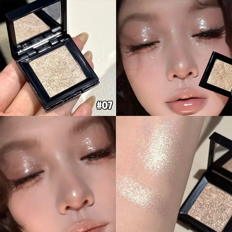 Monochrome Eyeshadow Palette Chrome Blue Pearl Glitter Highgloss Brightening Lasting Waterproof Metallic Luxury Eyeshadow Makeup