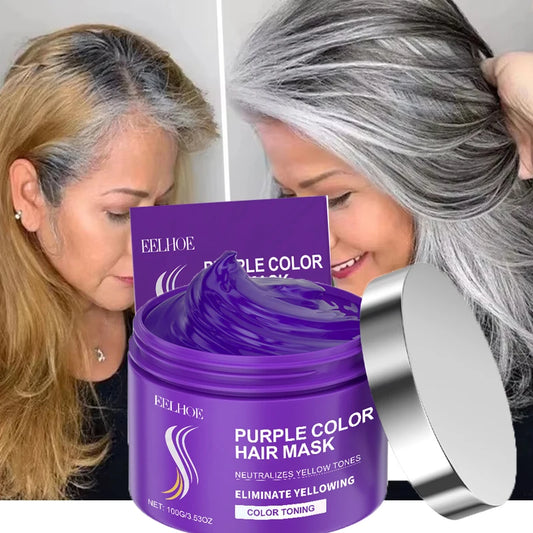 Color Fixing Hair Dye Shampoo to Cover Gray Hair Fade Yellow After Bleach Hair Shampoo Non-irritating Purple Shampoo for Blonde