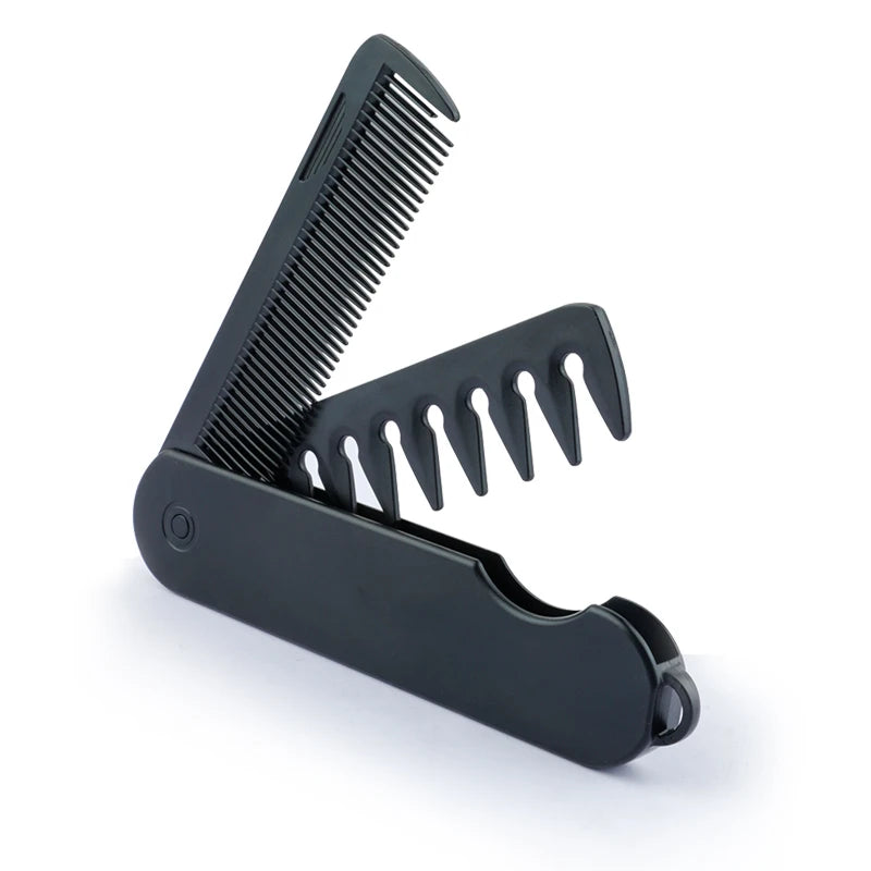 NEW Style 2 in 1 Pocket Folding Comb Barber Hair Clipper Combs Hair Styling Tools Professional Salon Wide Tooth Oil Head Comb