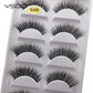 YSDO Eyelashes 3/5 Pairs Natural Long 3D Mink Lashes Fluffy Volume Mink False Eyelashes Cruelty Free Wispy Lashes Makeup Cilios