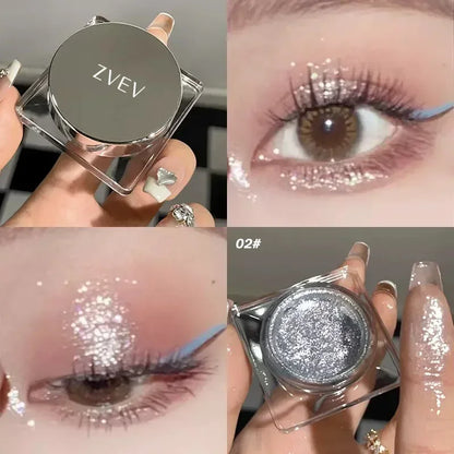 Liquid Gel Eyeshadow Pearl Glitter Body Highlighter Monochrome Diamond Shimmer Silkworm Brighten Highgloss Sequins Quick Drying