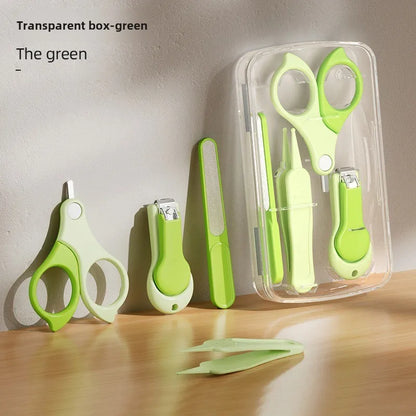 4 Pcs Small Baby Care Anti-clamping Nail Clipper Sets Stainless Steel Baby Nail Clipper Set Nail Trimmer Baby Essential Products