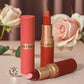 Diamond Chocolate Red Lipstick Pearlescent Glitter Velvet Lipstick Waterproof Shiny Metallic Matte Lip Gloss Non-fade Makeup