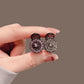 2/4pcs Mini Round Rhinestone Hair Claw Retro Zircon Women Girls Claw Clip Small Hairpins Hair Crabs Girls Hair Accessories ﻿