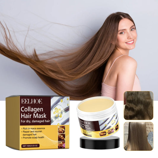 Deep Conditioning Hair Mask Collagen Hair Hydration Treatments for Damaged Hair Moisturizer Repair Hair Strengthening Mask 100g