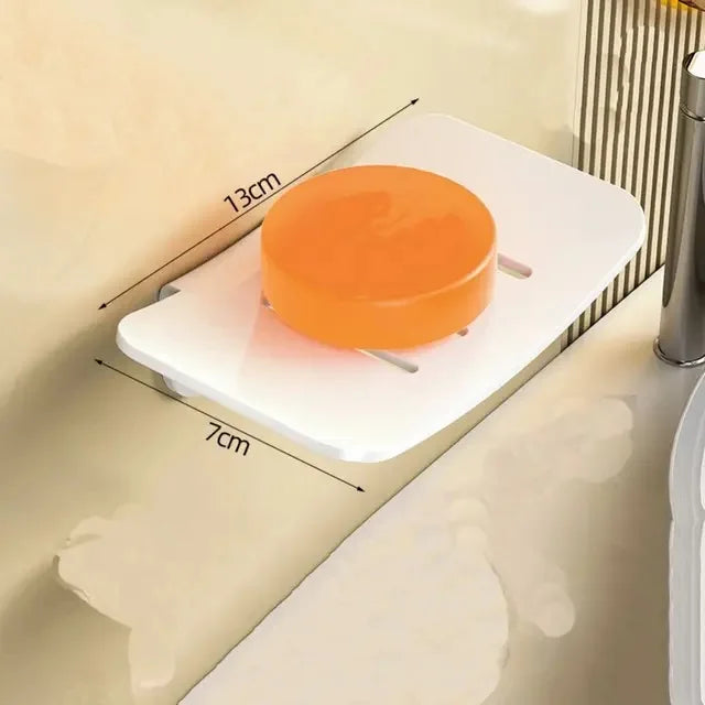 New U-shaped Soap Dish Aluminum Alloy Soap Rack Holder With Drain Bathroom Wall Mounted Soap Dish Soap Box Organizer Accessories