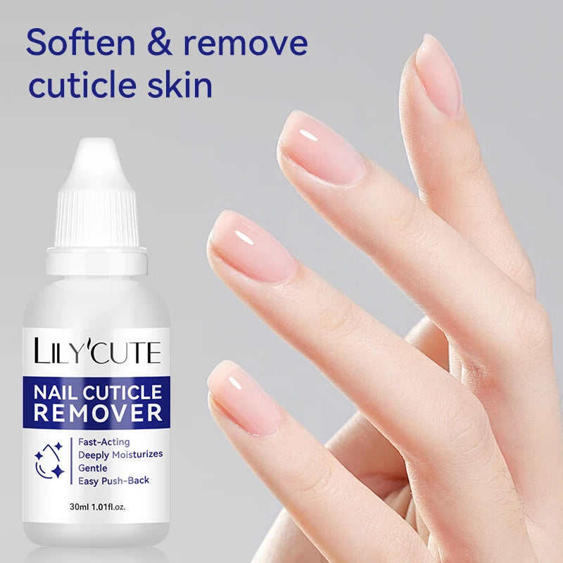 LILYCUTE 30ml Nail Cuticle Remover Quick Softening Gel For Nail Dead Skin Gentle Remover Manicure Care Easy Cuticle Cleaner Tool