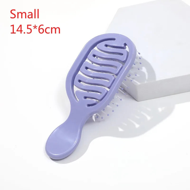 Mini Travel Brush Compact Pocket Design with Durable ABS Plastic Handle and Gentle Nylon Bristles for Dry and Wet Hair