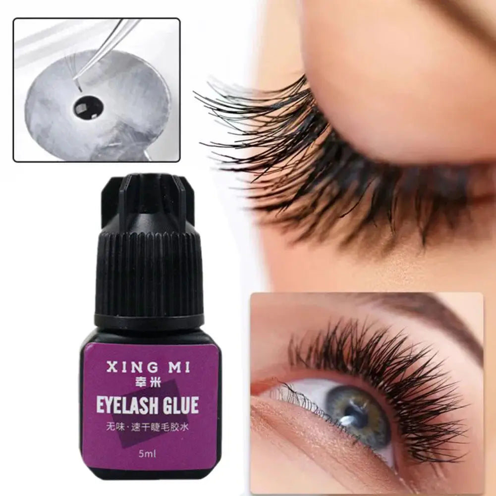 Eyelash Grafting Glue 5ml Black Eyelash Extension Glue Waterproof Quick Drying Sturdy Glue For Semi-Permanent DIY Grafting Glue