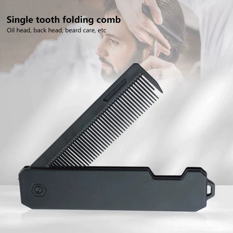 Portable Plastic Folding Pocket Combs Barber Men Oil Head Beard Combs Hair Styling Combs