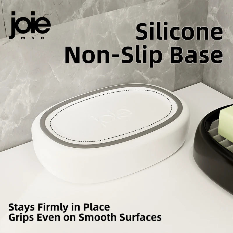 Joie Silicone Soap Dish Soap Saver Drain Soap Tray Self Draining Soap Holder Bathroom Soap Rack Shower Soap Storage Rack