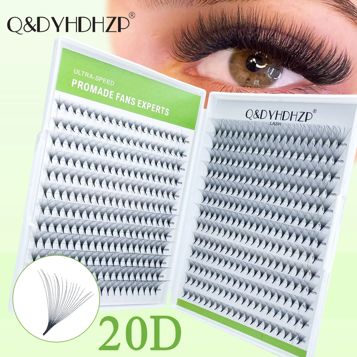 Q&DYHDHZP 500/1000psc prefabricated fan-shaped false eyelashes 3D 6D 10D 20D 30D false eyelash extension bouquet false eyelashes