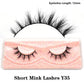 Half Eye Lashes Natural 3D Mink Short False Eyelashes Fluffy Wispy Cross Strip Fake Lashes Soft Half Eyelashes Extension Makeup