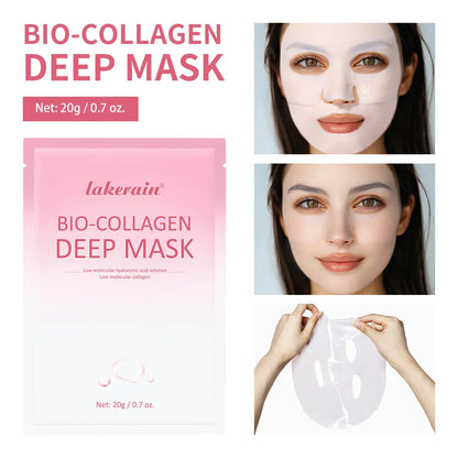 Lakerain Bio-Collagen Sleeping Mask Facial Skin Care Hydrating Moisturizing Patch Mask Moisturizing Peel-Off Mask Single Sheet