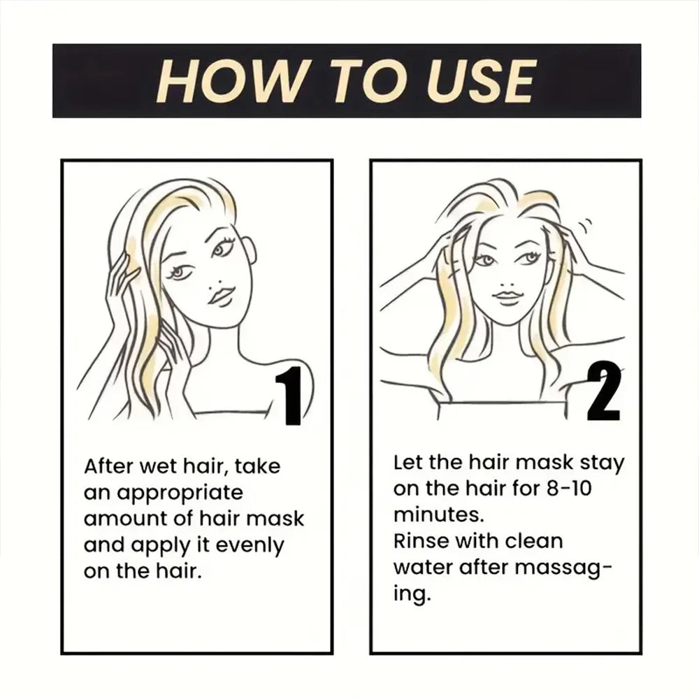 Keratin Hair Mask 5 Seconds Repair Damage Frizzy Hair Mask Damage Hair Mask Treatment Scalp Hair Shiny Hair Care