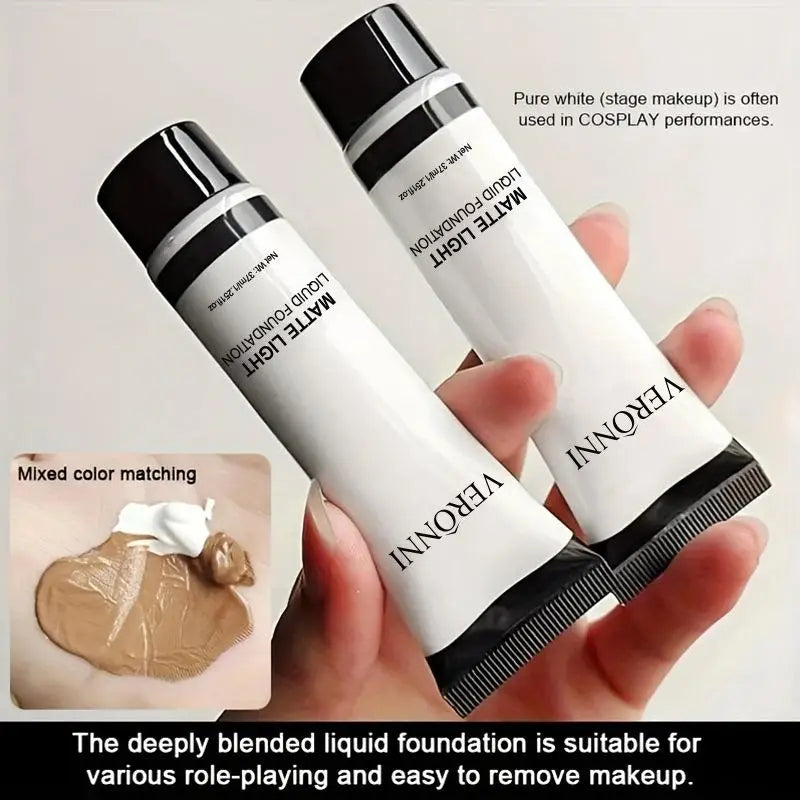 Foundation Blending Liquid Toner Matte Light White Liquid Foundation Blending Pure White Brightening Makeup For Cosplay Festival