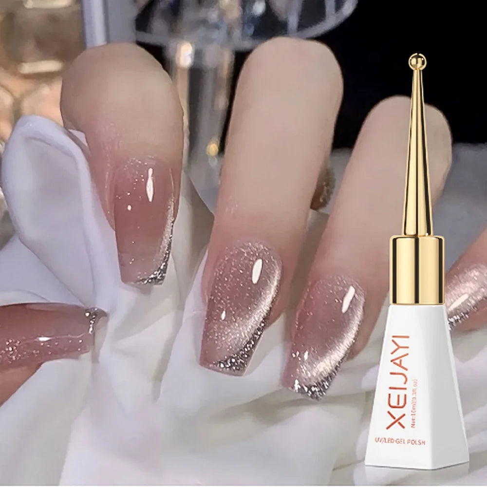 15ml Aurora Mermaid Sparkly Gel Nail Polish Glitter Iridescence Soak Off UV Gel Semi-permanent Varnish  DIY Manicure Gel Polish