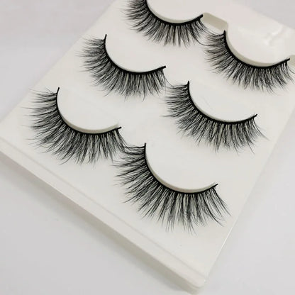 YSDO Eyelashes 3/5 Pairs Natural Long 3D Mink Lashes Fluffy Volume Mink False Eyelashes Cruelty Free Wispy Lashes Makeup Cilios