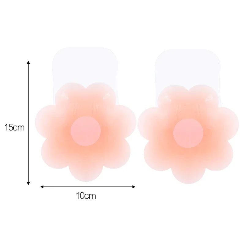 2/4PCS  Silicone Lift Up Bra Sticker Adhesive Invisible Bras Chest Patch for Women Reusable Chest Breast Petals Pads
