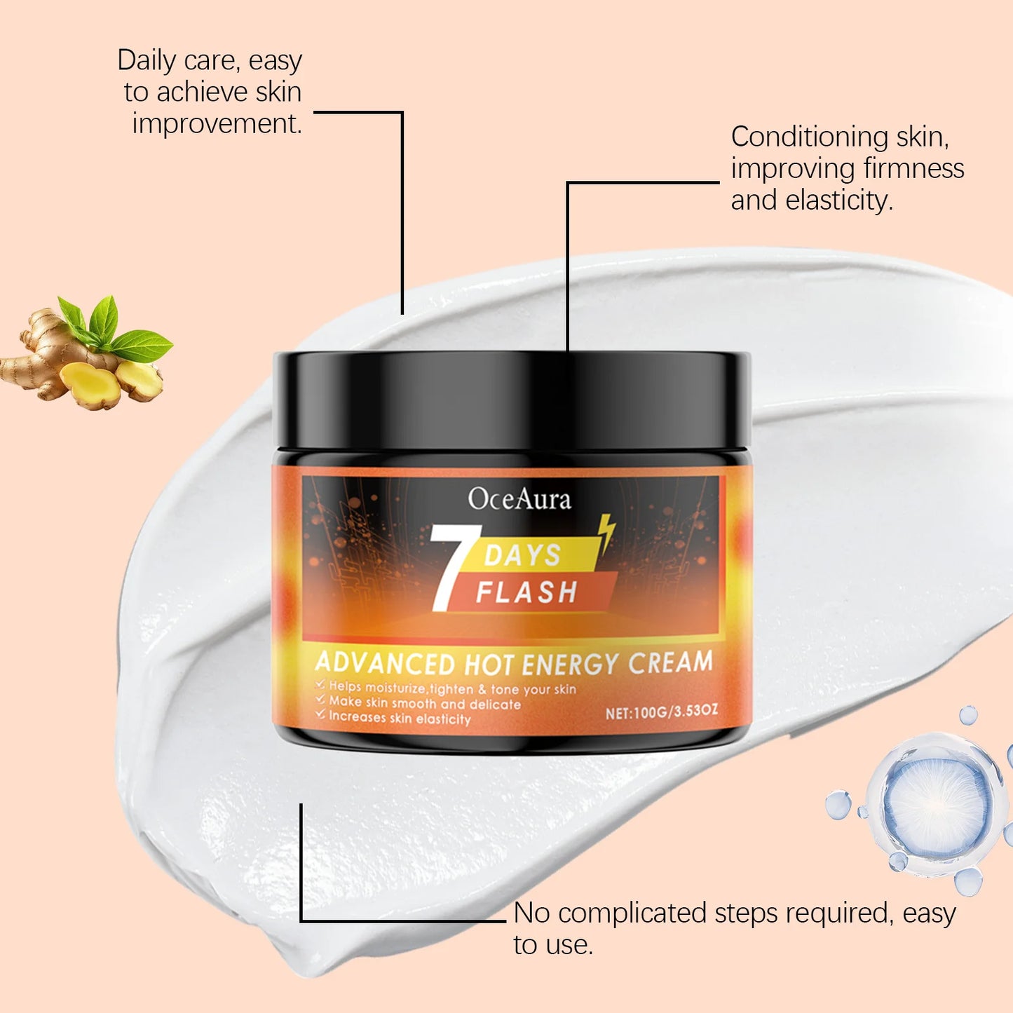 Ginger Fat Burning Cream Sweat Enhancer Anti Cellulite Reduce Tummy Waist Leg Fat Firming Lifting Body Shaping Slimming Cream