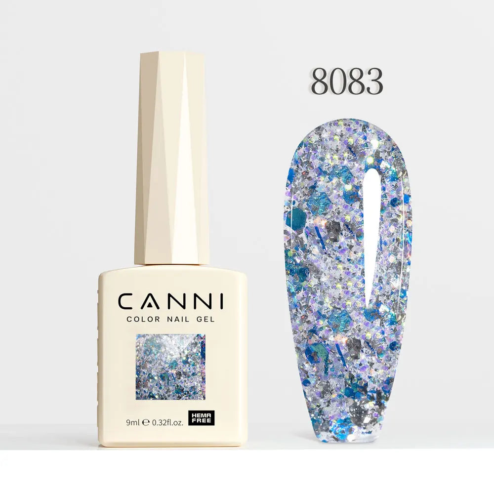 CANNI Gel Nail Polish Glitter Diamond Sparkle Color Collection Gorgeous Color HEMA FREE Soak Off UV LED Semi Permanent AurorGel