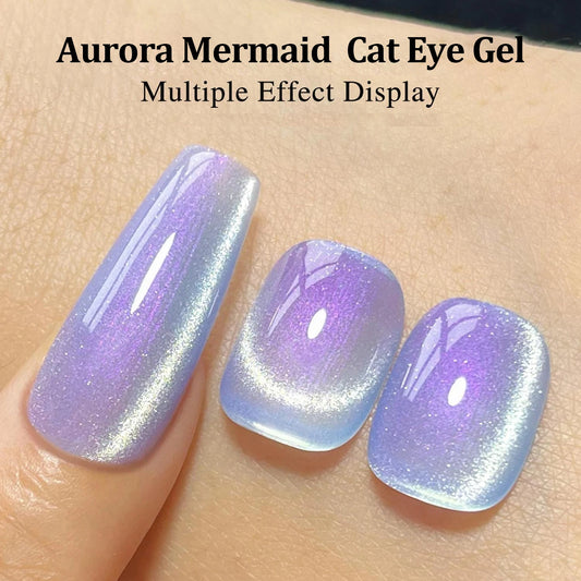 10ml Aurora Purple Cat Eye Gel Winter Northern Bright Magnetic Gel Polish Soak Off UV LED Gel Varnish Nail Art Autumn